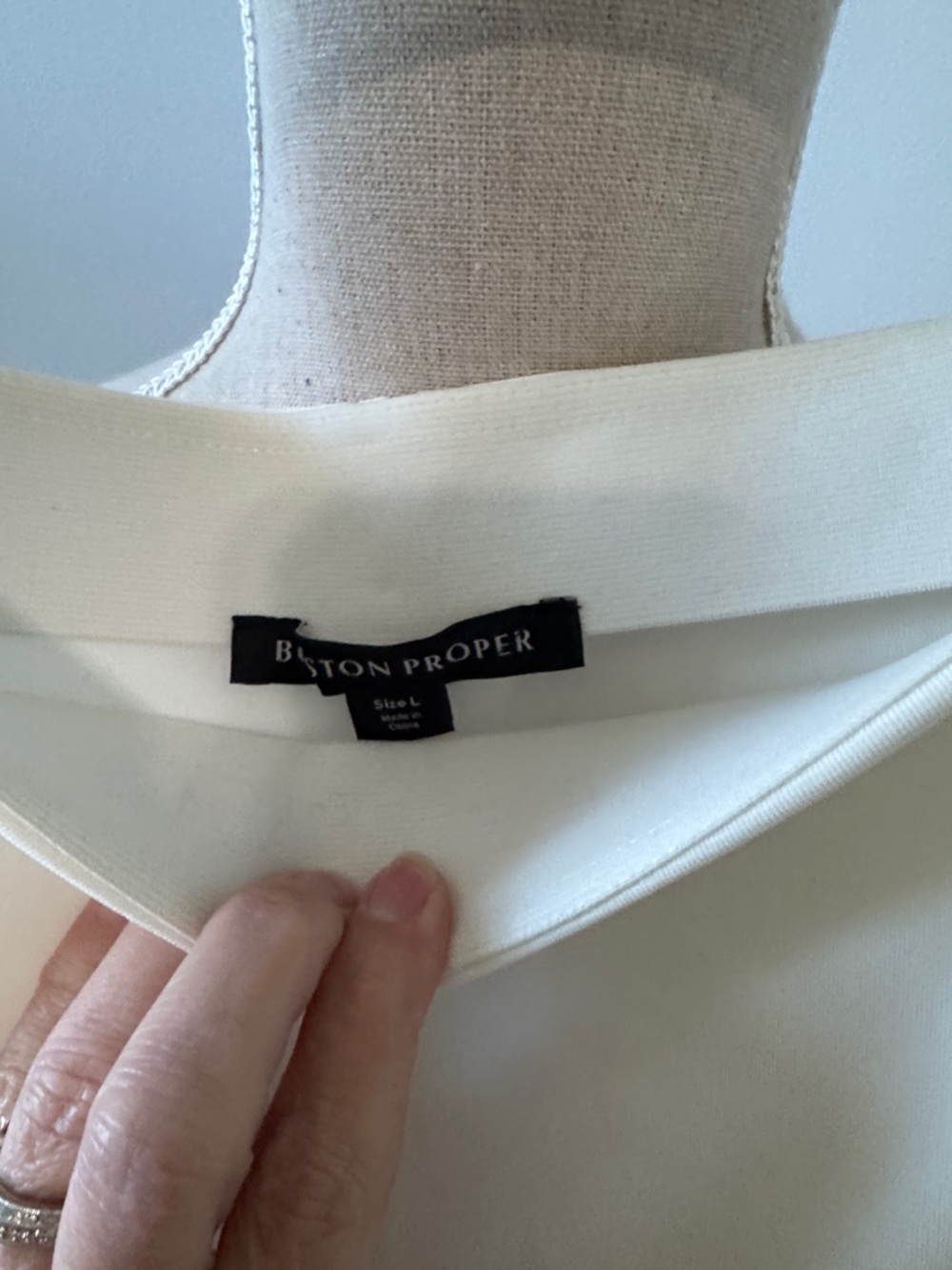 Boston Proper Cream Straight Leg Ponte Trousers - Picture 4 of 4